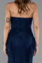 Abendkleid im Meerjungfrau-Stil Lang Spitze Marineblau ABU6621