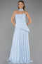 Abschlusskleid Lang Chiffon Eisblau ABU5763