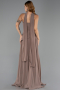 Abschlusskleid Lang Chiffon Cappuccino ABU5763