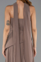 Abschlusskleid Lang Chiffon Cappuccino ABU5763