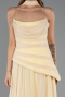 Abschlusskleid Lang Chiffon Gelb ABU5763