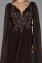 Abendkleid Lang Chiffon Braun ABU6566