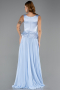 Abendkleid Lang Chiffon Eisblau ABU6568