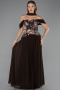 Abendkleid Lang Chiffon Braun ABU6612