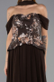 Abendkleid Lang Chiffon Braun ABU6612