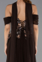 Abendkleid Lang Chiffon Braun ABU6612
