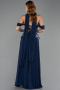 Abendkleid Lang Chiffon Marineblau ABU6612