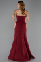 Abendkleid im Meerjungfrau-Stil Lang Weinrot ABU6526