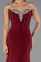 Abendkleid im Meerjungfrau-Stil Lang Weinrot ABU6526