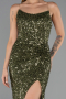 Abendkleid Lang Schuppig Khaki ABU6613