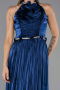 Abschlusskleid Lang Chiffon Marineblau ABU6614