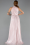Abschlusskleid Lang Chiffon Puder ABU6614