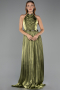 Abschlusskleid Lang Chiffon Öl Grün ABU6614