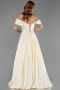 Abendkleid Lang Satin Gelb ABU6617