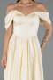 Abendkleid Lang Satin Gelb ABU6617