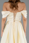 Abendkleid Lang Satin Gelb ABU6617