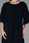 Abendgarderobe in Großen Größen Midi Chiffon Marineblau ABK2677