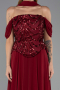 Abendkleid Lang Chiffon Weinrot ABU6532