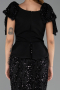 Abendkleid Lang Schuppig Schwarz ABU6607