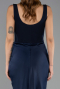Abschlusskleid Lang Satin Marineblau ABU5990