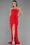 Abendkleid Lang Chiffon Rot ABU6589