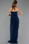 Abendkleid Lang Chiffon Marineblau ABU6589