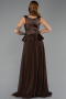 Abendkleid Lang Chiffon Braun ABU6568