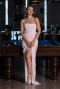 Abendkleid Lang Chiffon Puder ABU6589