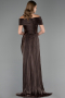 Abschlusskleid Lang Chiffon Braun ABU6581