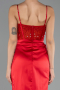 Abendkleid Lang Satin Rot ABU3312