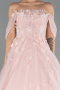 Designer Abendkleid Lang Puder ABU6637