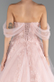 Designer Abendkleid Lang Puder ABU6637