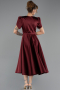 Partykleid Midi Satin Weinrot ABK2699