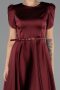 Partykleid Midi Satin Weinrot ABK2699