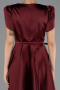 Partykleid Midi Satin Weinrot ABK2699