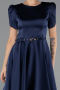 Partykleid Midi Satin Marineblau ABK2699