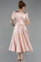 Partykleid Midi Satin Puder ABK2699