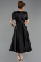 Partykleid Midi Satin Schwarz ABK2699