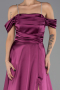 Abendkleid Lang Satin Pflaume ABU6638