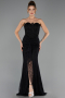 Abendkleid Lang Spitze Schwarz ABU6639