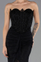 Abendkleid Lang Spitze Schwarz ABU6639
