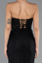 Abendkleid Lang Spitze Schwarz ABU6639