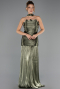 Abschlusskleid Lang Chiffon Khaki ABU6643