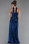 Abschlusskleid Lang Chiffon Marineblau ABU6643