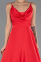 Abschlusskleid Lang Satin Rot ABU6648