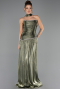 Abschlusskleid Lang Chiffon Khaki ABU6644