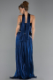 Abschlusskleid Lang Chiffon Marineblau ABU6644
