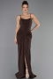 Abendkleid Lang Braun ABU6645