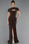 Abendkleid Lang Braun ABU6645