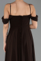Abendkleid in Übergröße Lang Chiffon Braun ABU6646